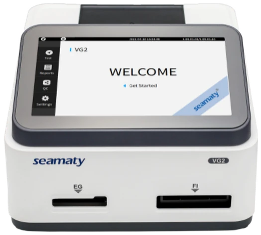 Seamaty VG2, analizador de inmunofluorescencia y gases en sangre